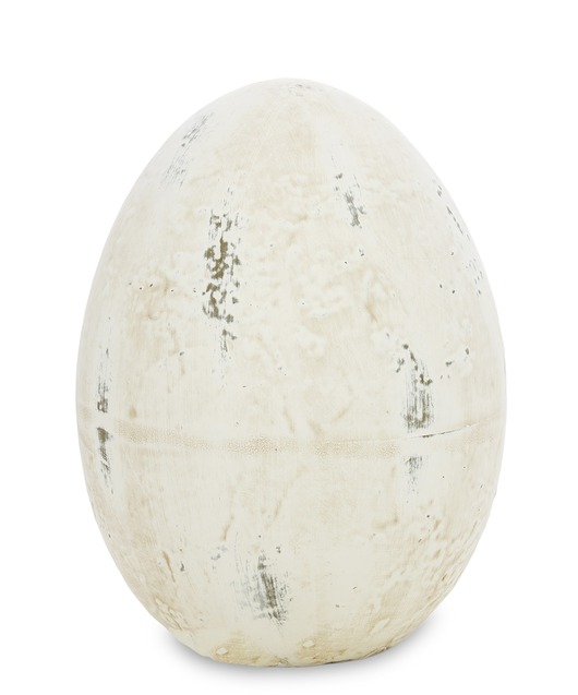jajka wielkanocne Dekoracja - beżowe jajko z ceramiki 23x17x17 cm ITNOL