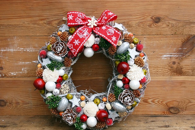wianki bożonarodzeniowe Wieniec na Boże Narodzenie - RUSTIC XMAS