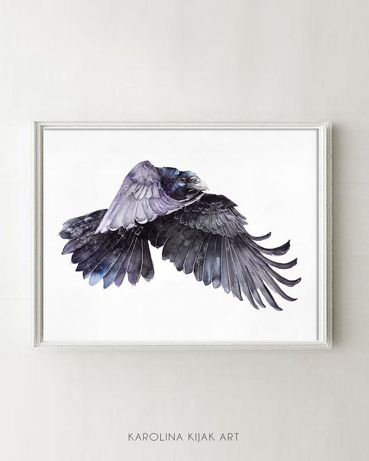 Kruk w locie - plakat autorski Karolina Kijak