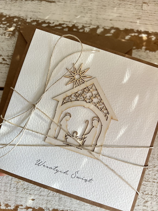 kartki świąteczne Kartka świąteczna ręcznie robiona na Boże Narodzenie