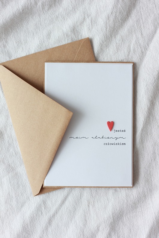 kartki scrapbooking Jesteś moim ulubionym człowiekiem