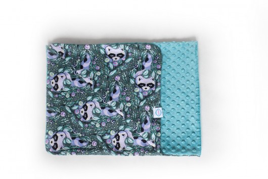 Kocyk  SZOPY & MINKY TEAL LIGHT LULUBELL
