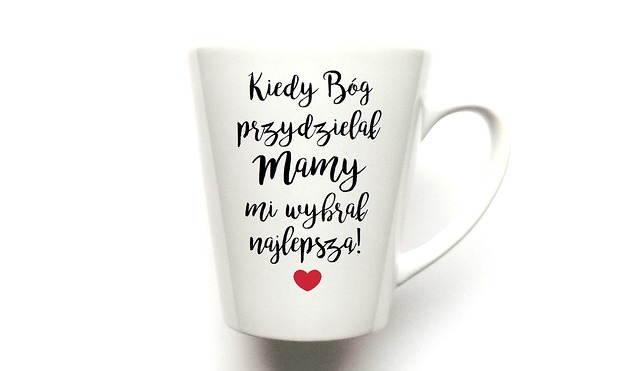 Kubek Latte KIEDY BÓG PRZYDZIELAŁ MAMY  FarrowDesign