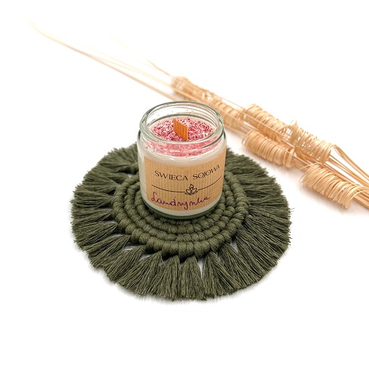 podkładki do kuchni Podkładka makramowa Zielona