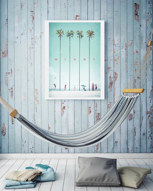 Miami - vintage plakat 50x70 cm minimalmill