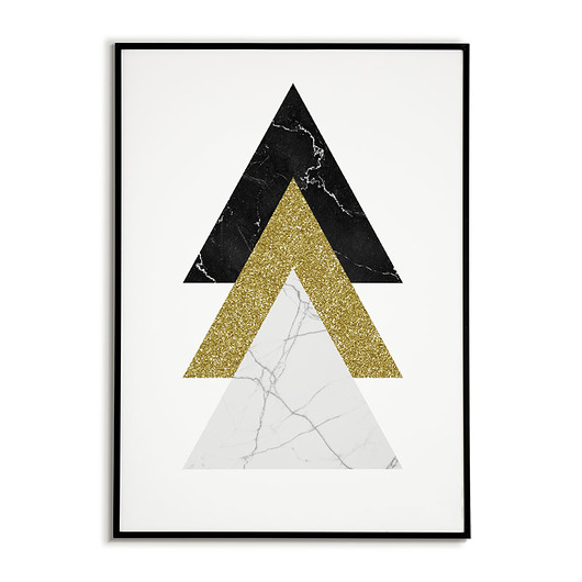 Plakat Abstrakcja - figury geometryczne Trójkąty Bajkowe Obrazki