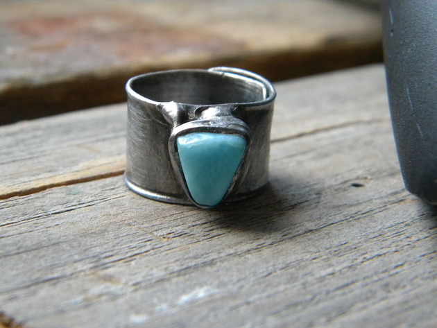 pierścionki - różne Larimar  - pierścionek