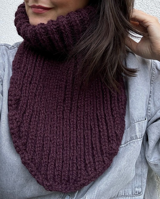 szale damskie Komin/Golf/Otulacz Mia ciemne winogrono