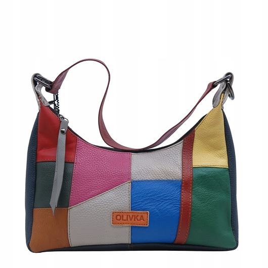torby na ramię Torebka damska na ramię kolorowa skórzana wygodna zero waste OLIVKA