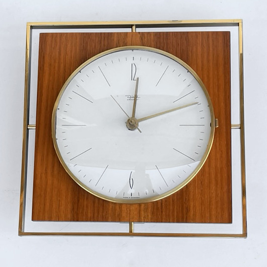 zegary Zegar ścienny Diehl vintage, elegancki modernizm, Niemcy lata 70.