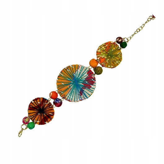 bransoletki - inne Bransoletka z bawełny z recyklingu pomysł na prezent dla niej eko OLIVKA