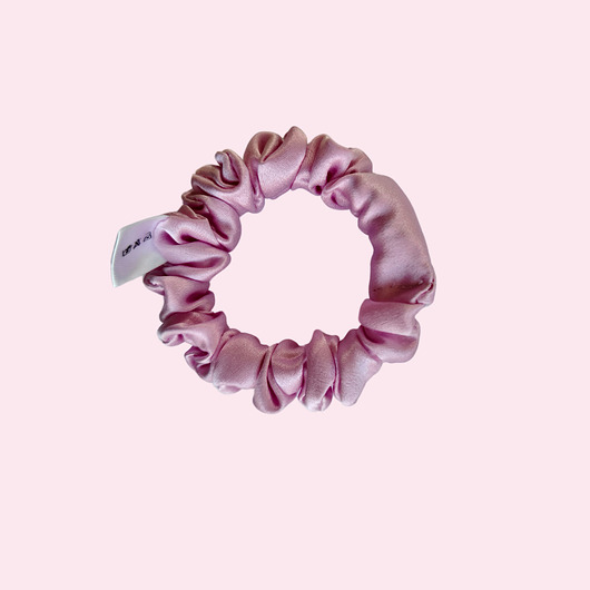 gumki do włosów Gumka jedwabna, scrunchie, gumka do włosów, gumka satynowa pudrowy róż MINI