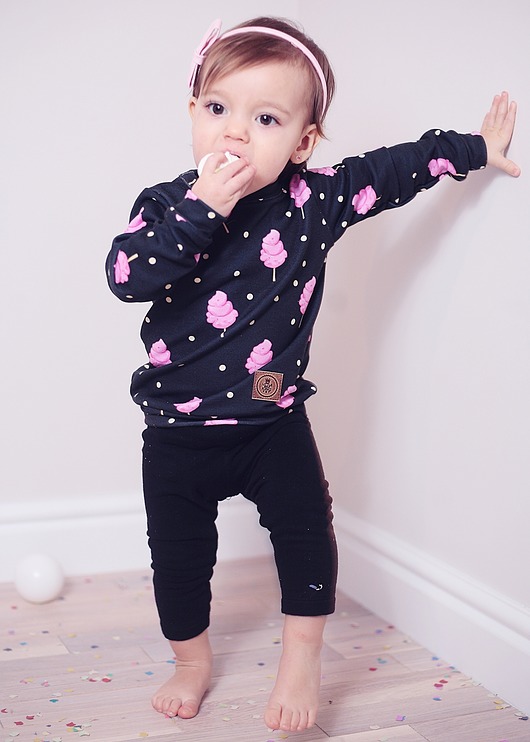 Bluza COTTON CANDY black  Little Gold King