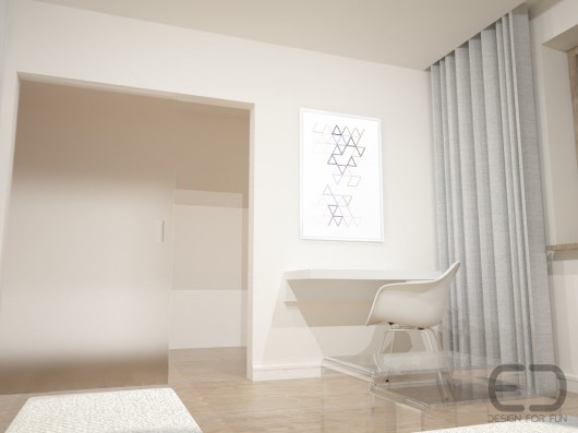 plakat 100x70 TRIANGLES IN VIOLET ED design for fun