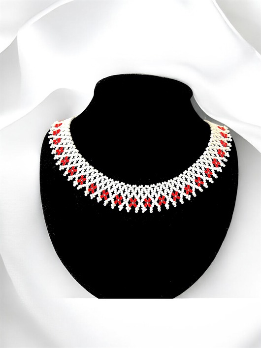 kolie Naszyjnik w stylu Łemko, tradycyjny naszyjnik etno, biżuteria ludowa