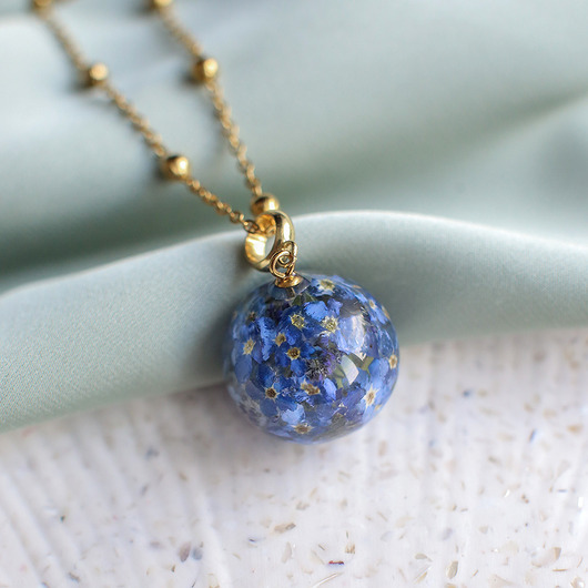 wisiory Wisiorek z niezapominajkami