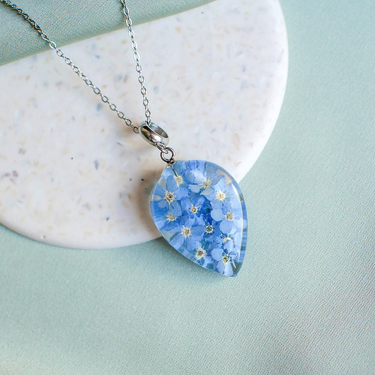 wisiory Wisiorek z niezapominajkami