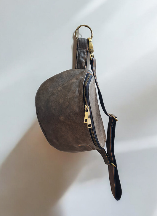 saszetka nerka Nerka skórzana damska Boho,  U'POLKA FIT, skóra naturalna