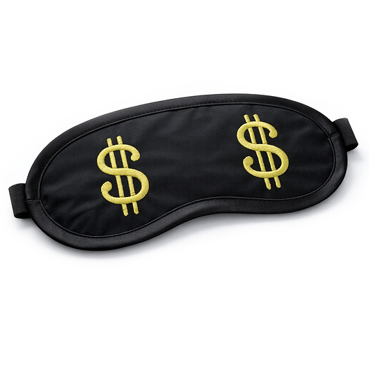 opaski na oczy OPASKA Czarna bawełniana haftowana Dolar - EXTRA PREZENT