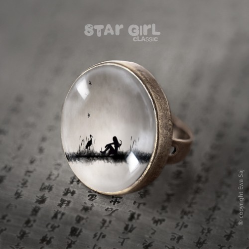 Star Girl Classic Bocian - duży pierścień  Ewa Saj Fotografie