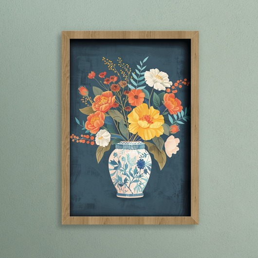 plakaty Plakat - Świeże kwiaty w wazonie