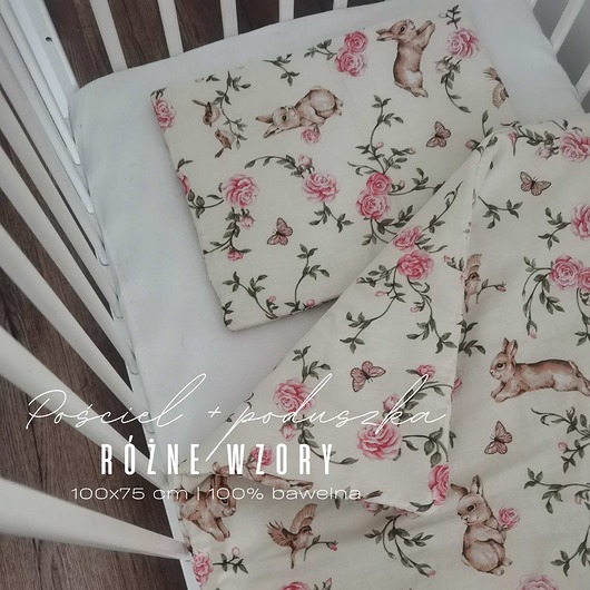 kocyki, kołderki, pościel dla dzieci Pościel z wypełnieniem 100 x 75+ poduszka  wzory  kolory