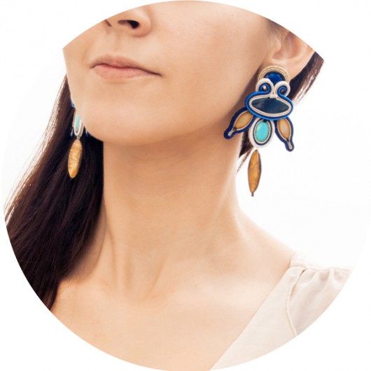 Duże kolczyki- klipsy w stylu boho maanuela