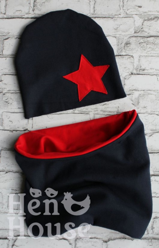 Komplet Star czapka + komin  henhouse