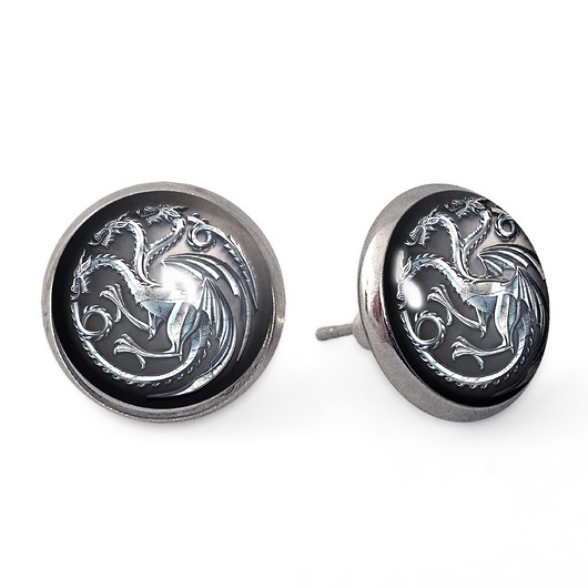 Kolczyki sztyfty Targaryen Gra o tron -0240 EGGinEGG