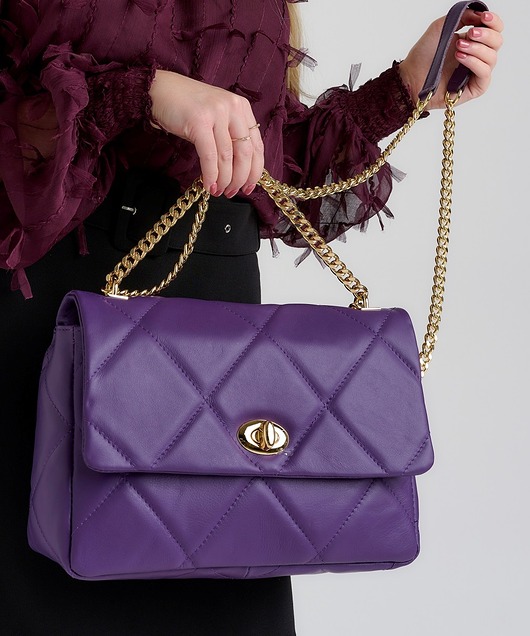 torby na ramię Torebka skórzana pikowana na ramię (6632) BOSCCOLO