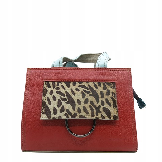 torby na ramię Torebka damska do ręki, skóra naturalna, regulowany pasek eko OLIVKA