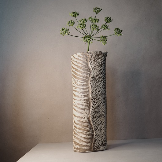 wazony Duży beżowy wazon