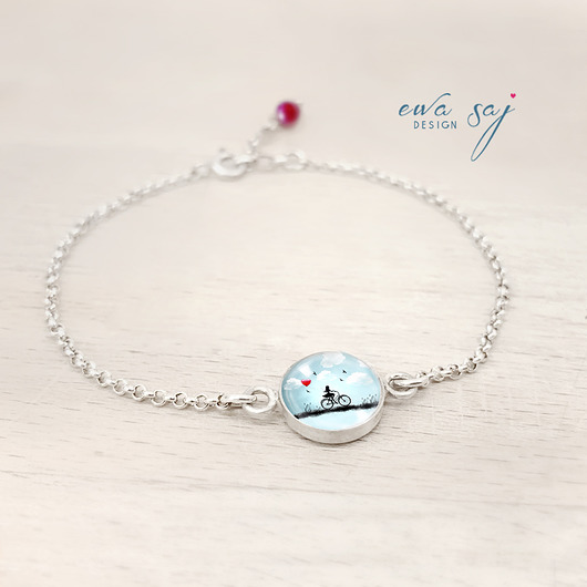 Star Girl Love Rower- bransoletka 925 Ewa Saj  Silver