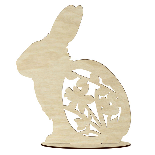 ozdoby wielkanocne Zając Zajączek Wielkanocny Figurka Ozdoba do Koszyczka Drewniana dla Dzieci