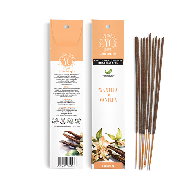 zapachy - inne Naturalne Kadzidła Indyjskie Wanilia 10szt.(16g)- Your Candle