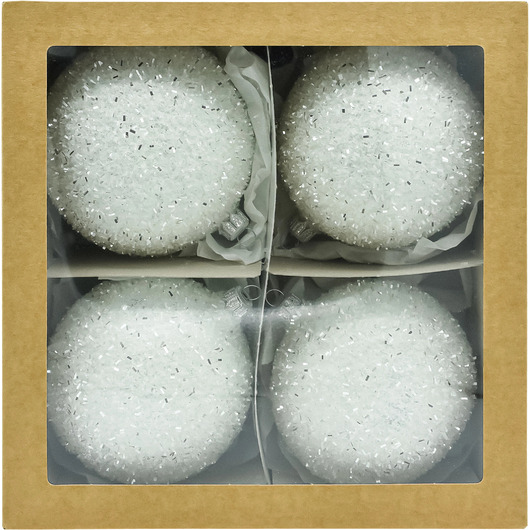 ozdoby choinkowe Bombki śnieżki duże: zestaw