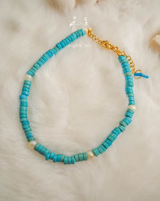 bransoletki - inne Bransoletka na nogę na kostkę z kamieni