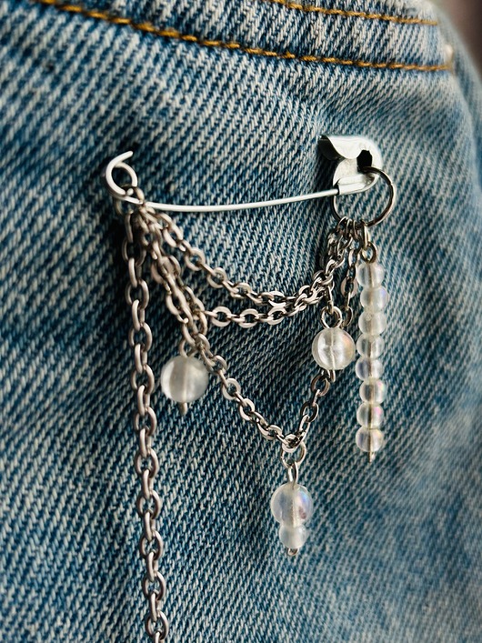 broszki Broszka na agrafce "Punkt Zaczepienia"- biżuteria artystyczna handmade