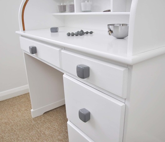 gałki do mebli Uchwyt kostka ciemno szary