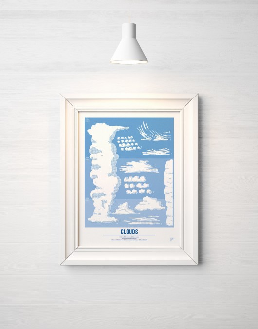 Plakat 30x40 cm - Clouds - ENGLISH Follygraph