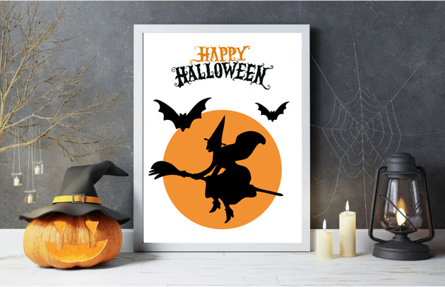grafiki i ilustracje PLAKAT dekoracja Halloween vintage