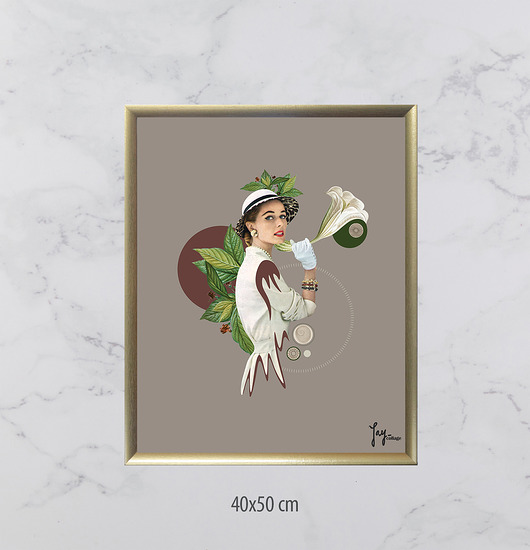 grafiki i ilustracje White 40x50 - kolaż, plakat
