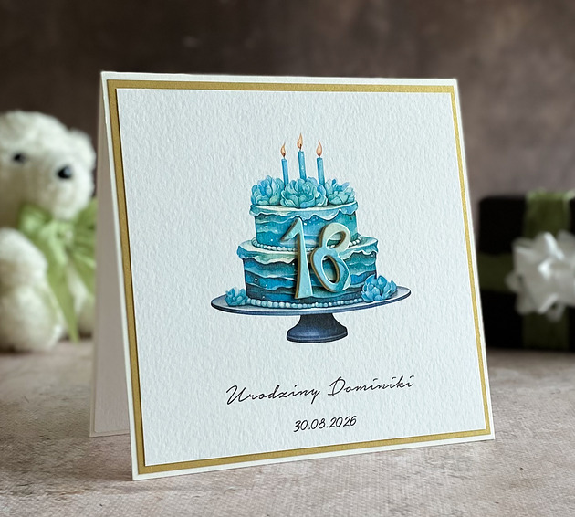 kartki scrapbooking Kartka na 18 urodziny, BH 31