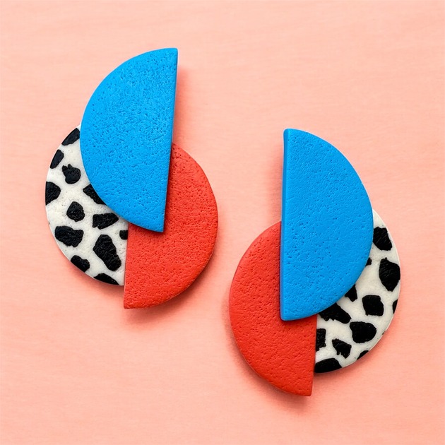 kolczyki z masy plastycznej Oryginalne kolczyki Tucan