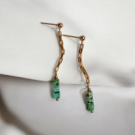 kolczyki z kamieniami LIMITOWANE kolczyki: turkus : long