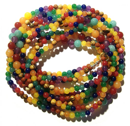 kolorowy sznur z kamieni (4 i 6 mm) - 200 cm Love Life and Forest