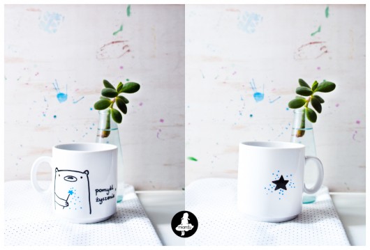 Pomyśl życzenie - porcelanowy kubek z misiem miamilu