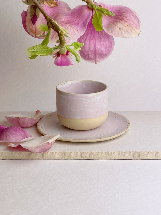 filiżanki Czarka z podstawką Magnolia / 180 ml