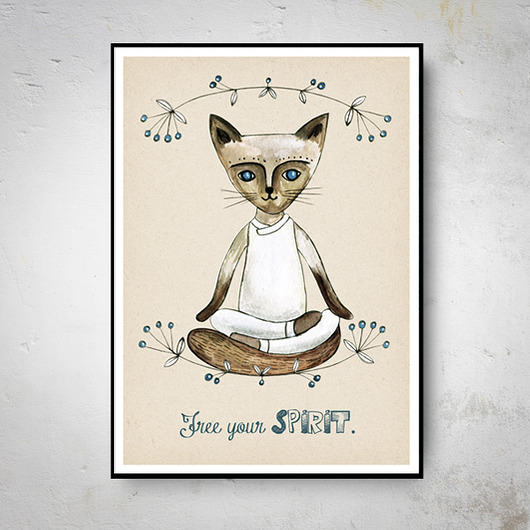 FREE YOUR SPIRIT plakat 50x70cm muamua design
