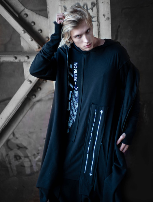 t-shirty męskie Czarna tunika NO RULES